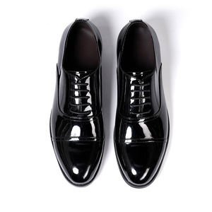 Chaussures Oxford de luxe pour hommes en cuir de vachette respirant, à lacets, idéales pour mariage, bureau et travail - Product Image 1