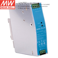 MEANWELL Alimentation à découpage sur rail DIN Alimentation NDR-75-24 Système de contrôle industriel Haute stabilité