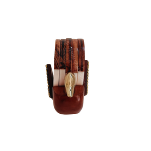 Ensemble de 4 sous-verres décoratifs faits à la main en bois de manguier, résine et marbre, avec support, parfaits pour les tasses à thé et à café - Product Image 3