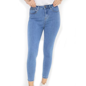 Jeans skinny ajustés à forte compression pour femme avec denim sculptant et jambe intérieure sans couture pour éviter les frottements - Product Image 4