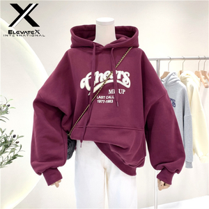 Sweat à capuche thermique surdimensionné en molleton 100 % coton, écologique, personnalisable multicolore pour logo brodé, pour homme, vente en gros - Product Image 2