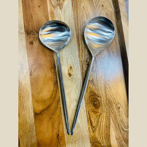 Métal de technique de four d'ensemble de portion d'argent d'acier inoxydable de style classique pour des occasions de fête - Product Image 1