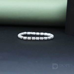 Pulsera de diamantes de corte redondo, oro blanco sólido de 18 quilates con diseño exclusivo chapado en oro para cada destino - Product Image 4