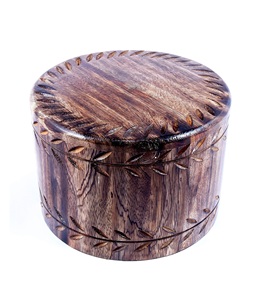 Round Wooden Engraved Urns <b>for</b> Human <b>Ashes</b> Adult - Wooden <b>Box</b> Rosewood Cremation <b>for</b> - Burial Urns - Funeral - Product Image 4