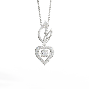 14K oro amarillo estilo de lujo corazón de las mujeres diamante CZ piedra rodio cadenas Vietnam hecho con el regalo perfecto Zircon-DS01017 - Product Image 5