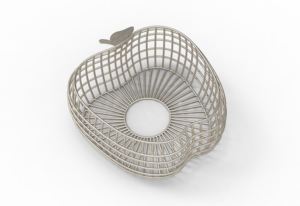 Frutero de alambre de metal Estilo de alambre curvo Malla de alambre chapada en plata Frutero cónico Cuenco de verduras para el hogar Hotel y restaurante - Product Image 6