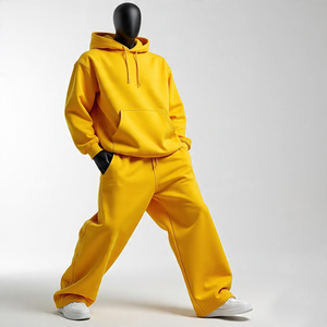 Sudaderas con capucha de invierno con logotipo personalizado para hombre, ropa de calle gruesa, cómoda, elegante, de algodón, Unisex, conjuntos de chándales y sudaderas - Product Image 6