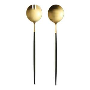 Ensemble de service en métal doré et noir à prix abordable de l'Inde pour un mariage dans un hôtel-restaurant - Product Image 1