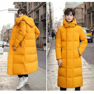 High Quality Leather Puffer <b>Jacket</b> Men Full Sleeve Winter Workwear Hood Collar Fur Decoration <b>Plus</b> <b>Size</b> Zipper Closure Button - Product Image 6