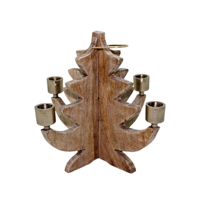 Le plus récent porte-avent décoratif aluminium/acier/bois F354 laiton EPL bougeoir pour éclairage de noël décoratif - Product Image 4