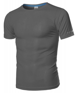 Camiseta de entrenamiento de culturismo OEM, camisetas deportivas de manga corta de compresión de microfibra personalizadas para hombre, camisetas de gimnasio de secado rápido para hombre. - Product Image 1