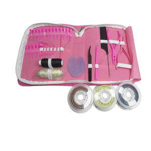 Kit de extensiones de cabello de alta calidad con servicio OEM \ ODM para trabajo de salón con pequeños clips, herramienta de bucle de tracción con peine trasero - Product Image 3