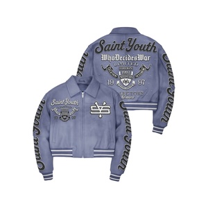 Veste universitaire en laine 100% pour homme et femme, personnalisable avec logo OEM, style streetwear d'hiver, unie et vierge - Product Image 1