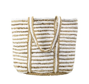Sac fourre-tout en jute pour femme, style bohème, ouvert, pour l'été, la plage, les voyages, l'usage quotidien, écologique, durable, sac à bandoulière - Product Image 4