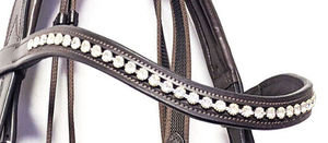 Brida de Cuero Genuino de Primera Calidad en Oferta, Cadena de Cristal Fina, Acolchado Suave, Brida de Cuero Marrón a un Precio Accesible - Product Image 4