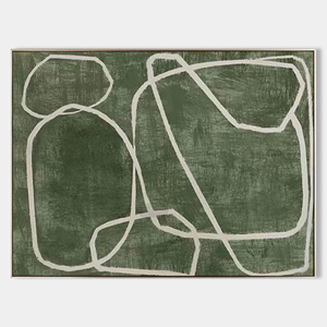 Green Minimalist <b>Abstract</b> <b>Canvas</b> Art Print Digital Printing Indoor Wall Decor No Frame 4 Color Ink On <b>Canvas</b> - Product Image 6