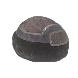 Peluca de Cabello Humano 100% con Frente de Encaje Mono, Parches de Tupé, Prótesis Capilar Taz, Alta Calidad BD - Product Image 4