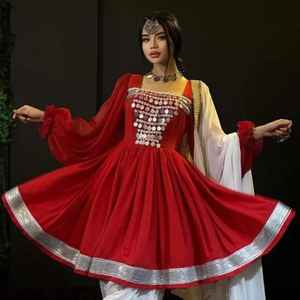 ชุดเดรส Afghan kuchi สไตล์วินเทจสำหรับสตรีขนาดพลัสไซส์ความยาวถึงพื้นปักลายงานตามเทศกาลวัฒนธรรมผ้า Pashtun แบบดั้งเดิมใหม่ล่าสุด - Product Image 3