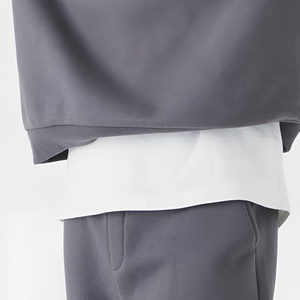 Men's Regular Fit Hooded Sweatshirt Solid Gray Fleece Casual 100% Cotton Breathable Quick Dry Winter Pocket Design - Product Image 3