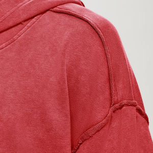 <b>Men</b> <b>Oversized</b> Vintage Acid Wash <b>Hoodie</b> With Embroidery Heavyweight Cotton <b>Fleece</b> <b>Men</b> Pullover Washed Hoodies - Product Image 5