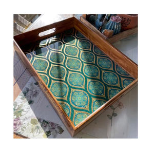 Plateau de service de taille personnalisée de qualité supérieure Design vintage Nouvelle arrivée Finition en bois naturel pour le thé Snack Cuisine But - Product Image 2