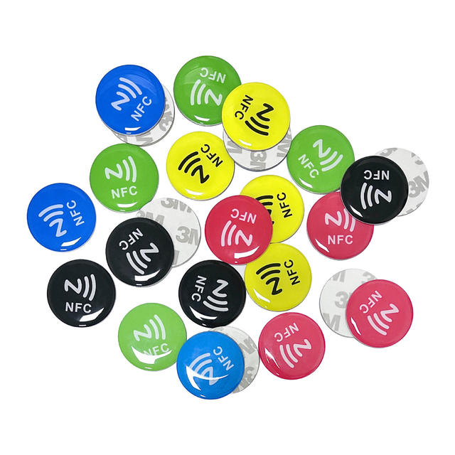 RFID Waterproof Epoxy NFC Dry Wet Nfc Inlay 13.56MHz Nfc Chip Nfc Sticker/Label/Tag Custom logo Nfc Sticker