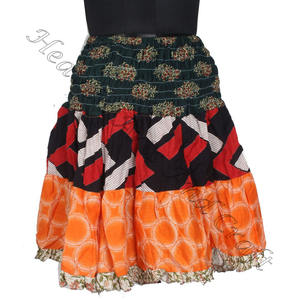 Gypsy Multi Patchwork <b>Mini</b> Rara <b>Skirt</b> Hippy Boho Festival Boho Stylish Multi Color Patch Cotton <b>Mini</b> <b>Sexy</b> <b>Skirt</b> for Summer Wear - Product Image 5