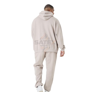 Survêtement décontracté personnalisé pour homme, coupe-vent en polaire avec capuche, léger, pour l'automne et l'hiver, vêtements de sport avec logo imprimé, grandes tailles, 100% coton - Product Image 2