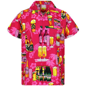 Vente en gros de chemises hawaïennes de plage d'été pour hommes, chemises de plage pour garçons à manches courtes, chemises pour hommes - Product Image 1