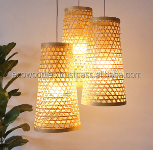 Decorative Bamboo Wicker Shade Hand Woven Pendant Lamp Modern Minimalist Bedroom Living <b>Room</b> Home Furniture Ceiling Light - Product Image 6