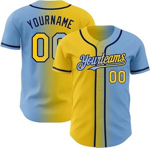 Maillot de baseball de qualité supérieure pour hommes Logo personnalisé imprimé broderie col rond respirant évacuation de l'humidité séchage rapide en plein air - Product Image 1
