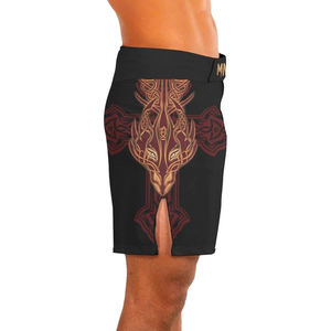 Pantalones Cortos de MMA de Cintura Alta Elástica, Estampado por Sublimación, Patrón Sólido, Transpirables, de Secado Rápido, Personalizables, Estilo Urbano - Product Image 5