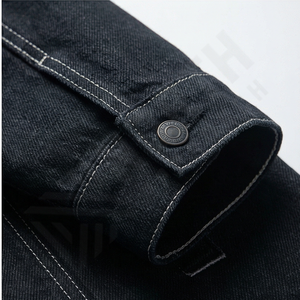 Veste en jean en coton pour homme de haute qualité, devant droit, style décontracté, vêtements d'hiver, processus de revêtement personnalisé, style formel, vêtements d'extérieur - Product Image 6