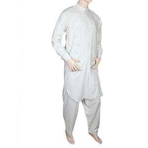 Traje Shalwar Elegante para Hombre - Gris Claro - Product Image 1