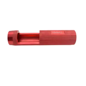 Chave de soquete st m16 * 2.0 personalizada, chaveiro de metal de alumínio anodizado da precisão, chaveiro vermelho da chave do soquete