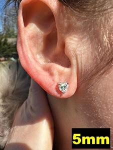 Popular Style Heart Shape Moissanite Diamond <b>Earrings</b> With Gold Plated 925 Silver <b>Fine</b> Fashion High End Luxury <b>Studs</b> For Women - Product Image 3