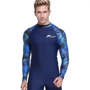 Camiseta Deportiva de Compresión para Hombre, Manga Larga, Ropa Deportiva Térmica, Traje de Surf, Transpirable, Anti-UV, Secado Rápido - Product Image 3