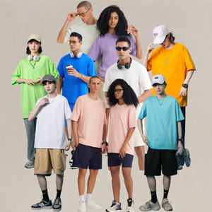 Superventas al por mayor Cool Feeling 205gsm puro algodón cuello redondo Camiseta Unisex hombres logotipo personalizado en blanco algodón camiseta para hombres - Product Image 1