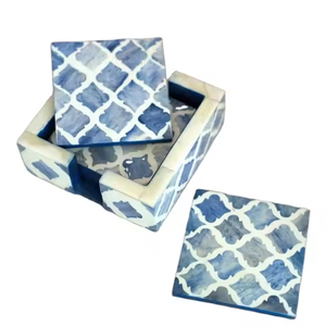 High Quality Eco-Friendly Square Tea <b>Coaster</b> Classic Style Bone Inlay <b>Table</b> Top Accessories Artisan Craft - Product Image 4