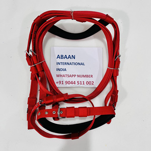 Productos al por mayor, brida de nailon de caballo de doble capa PP con relleno de banda nasal y riendas de nailon a juego, accesorios de alta calidad - Product Image 2