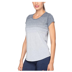 เสื้อเชิ้ตแขนสั้นสำหรับผู้หญิงเสื้อกีฬาวิ่งแห้งเร็วผ้าเทอร์รี่ระบายอากาศได้ดีดีไซน์ใหม่ - Product Image 3