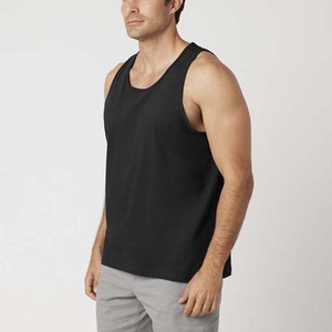 <b>Black</b> Color <b>Tank</b> <b>Tops</b> For <b>Men's</b> Clothing Plus Size High Street Style Cotton Breathable Summer Wear Gym Fitness <b>Men's</b> <b>Tank</b> <b>Tops</b> - Product Image 4