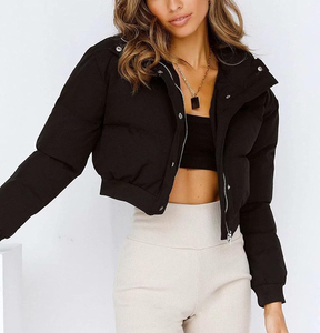 <b>Puffer</b> <b>Jacket</b> <b>Crop</b> Top Embroidered for <b>Women</b> Cold Weather <b>Jacket</b> With Full Customization on Trending <b>Crop</b> <b>Puffer</b> <b>Jacket</b> - Product Image 2