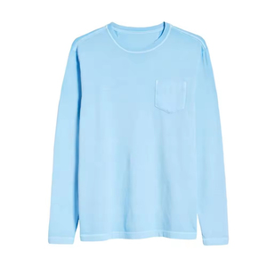 2025 vente en gros 100% coton T-Shirts manches longues col rond respirant Anti-rides conception à manches longues Hip Hop t-shirts OEM - Product Image 5