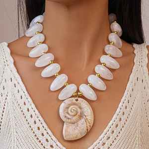Luxury <b>Resin</b> Necklace Modern Design Bead Link Chain Necklace Set Trendy Style for Women's Parties Weddings Fashion <b>Jewellery</b> - Product Image 5