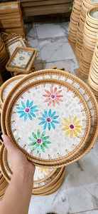 ถาดหวายฝังมุก งานฝีมือหวายลายเปลือกหอย สำหรับเสิร์ฟอาหาร ผลิตในเวียดนาม โดย 99 โกลด์ ดาต้า - คุณไวโอเล็ต - Product Image 3