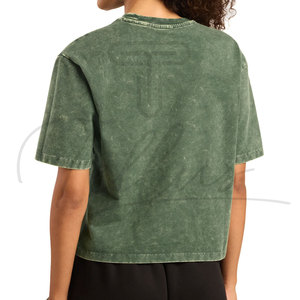 Camisetas de Verano para Mujer con Estampado Lavado Ácido, Transpirables, de Secado Rápido, Ecológicas, con Logotipo Personalizado, Manga Corta, al por Mayor - Product Image 3