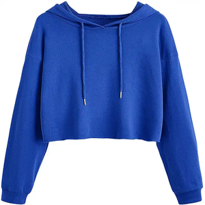 Vente en gros de survêtements pour femmes 2022 Crop Top jogging Slim Fit Vêtements de sport à capuche deux pièces Sweats à capuche pour femmes - Product Image 2