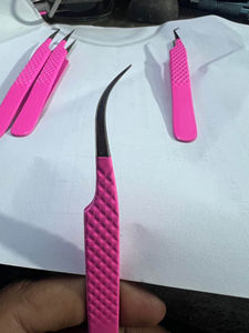 Pince à épiler pour extensions de cils Kaamir Instruments, qualité salon, acier inoxydable, pointe lisse, 10 mm, légère, outil de prélèvement des cils - Product Image 5