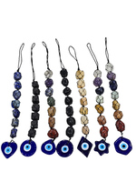 Agate Seven Chakra Tumble stone Evil Eye Car Hanger Wholesale Natural Tumble Stone Decor For Sale Acheter chez Amayra Crystal Export